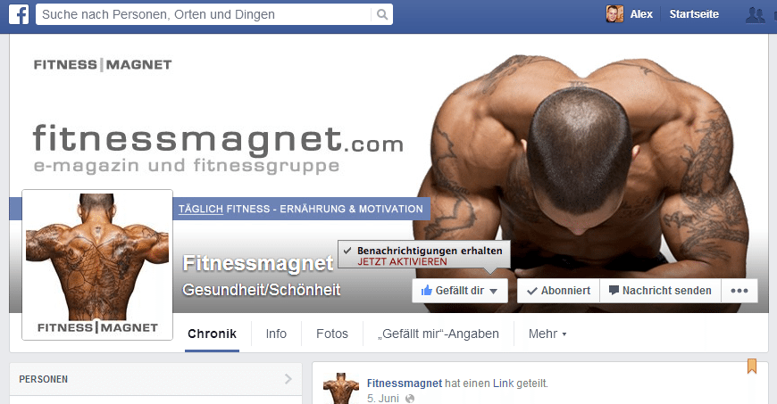 Beste Facebookseiten Fitnessmagnet – Online-Marketing-Agentur Stuttgart - UPON GmbH Beste Facebookseiten: Fitnessmagnet