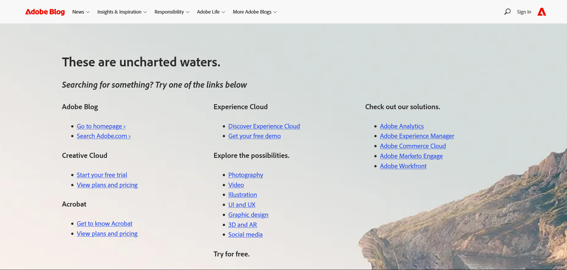 Broken Link durch KI Adobe