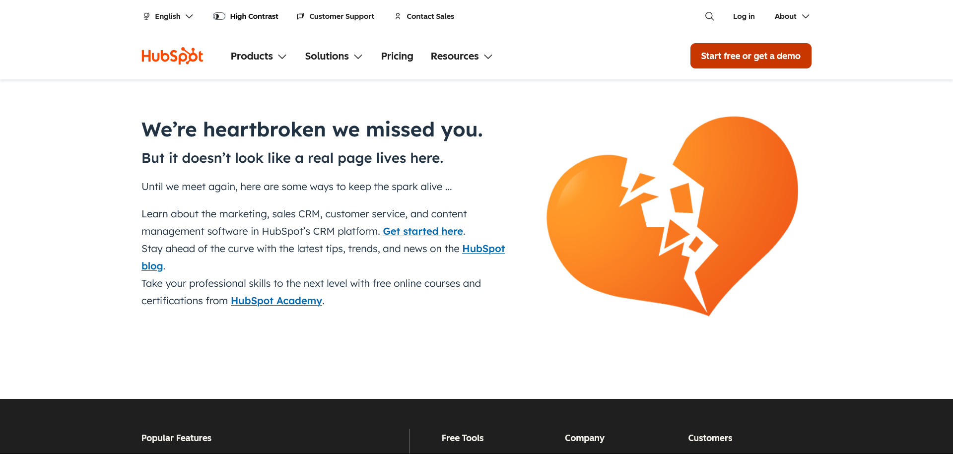 Broken Link durch KI HubSpot
