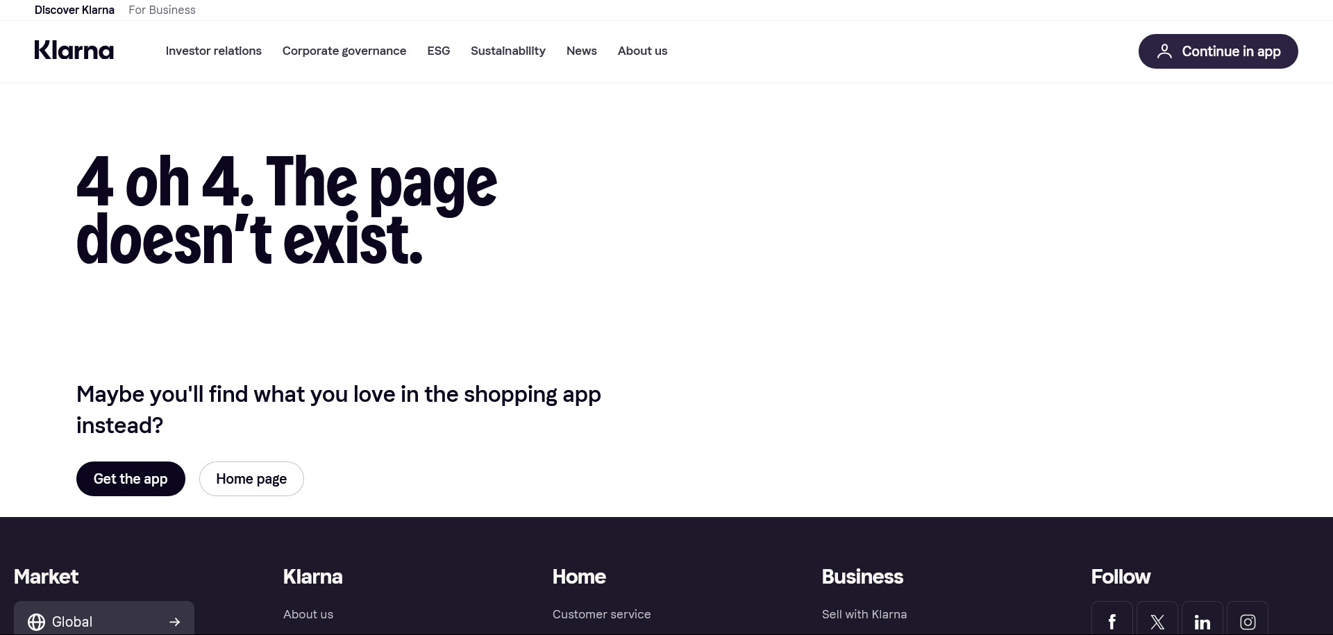 Broken Link durch KI Klarna